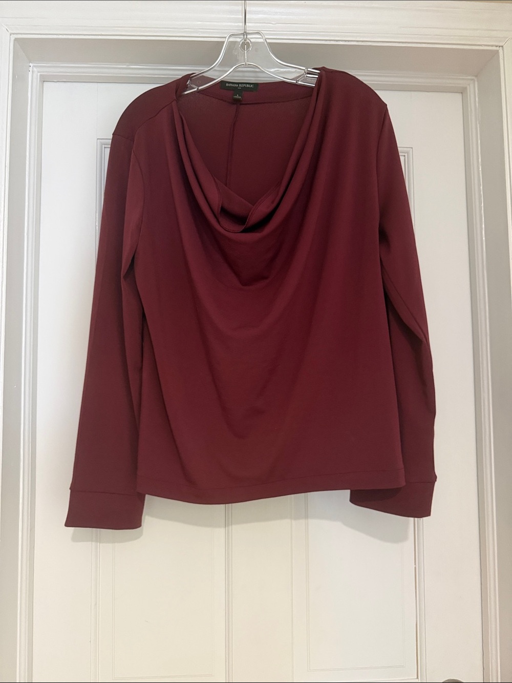 Banana Republic Burgundy Cowl Neck Top